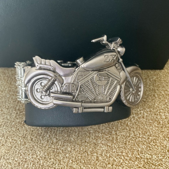 Vintage ZZYZX Motorcycle Biker Men Women Wrist Watch Stainless Band-WORKING VGUC main image 5